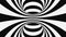 Black and white psychedelic optical illusion. Abstract hypnotic background.