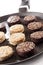 Black and white pudding on a pan