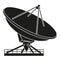 Black and white radar antena silhouette