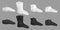 Black And White Realistic Socks Set