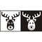 Black and white reindeer face