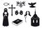 Black and white Religion icons