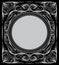 Black and white retro decorative blank frame