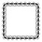 Black and white rope square frame with loops
