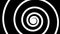 Black and white rotating spiral, HD seamless loop, hypnotizing effect