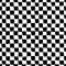 Black and white rough checkered seamless pattern, vector