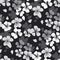Black and white sakura blossom seamless patter