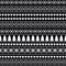 Black and white seamless Christmas pattern - Scandinavian sweater style.