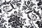 Black & white Seamless Floral Pattern