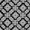 Black and White Seamless Floral Pattern Batik Design