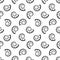 Black and white seamless monochrome pattern