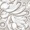 Black and white seamless pattern with bananas and kiwi in vintage style