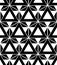 Black and white seamless pattern sacred geometry