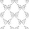 Black and white seamless pattern with triangle geometric butterfly. Digital butterfly. Transformation. Vector.