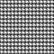 Black and white seamless pied de poule squares background pattern print design