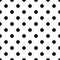 Black and white seamless polka dot pattern.