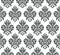 Black and white Seamless Repeating Vector Pattern. Elegant Design in Baroque Style Background Texture.