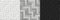 Black and white seamless textures of herringbone tiles. Set of vector grayscale paving floor