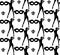 Black and white seamless wallpaper woman mask symbol