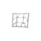 Black and white seat pad outline drawing - soft chair cushion