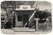 Black and White Sepia Vintage Photo of Old Western Jail in Goldfield Gold Mine Ghost Town in Youngsberg, Arizona