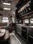 Black and white with shades of beige kitchen photography is popular in car design. AI generated