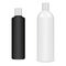 Black white shampoo bottle 3d blank isolated blank