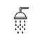 Black and white shower icon