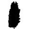 Black and White Silhouette of Deciduous Tree, whose branches dev