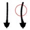 Black and white silhouette icon scoliosis. Spinal curvature, kyphosis, lordosis of the neck, scoliosis, arthrosis