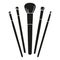 Black and white silhouette make up brush set