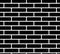 Black and white simple brick wall, seamless pattern, vector