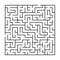 Black and white simple maze puzzle, vector