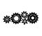 Black and white simple mechanic gears, vector