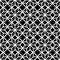 Black and white simple star shape geometric seamless pattern, vector