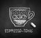 Black and white sketch of Espresso Tonic coffee