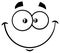 Black And White Smiling Cartoon Funny Face With Happy Expression