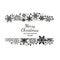 Black-white snowflake frame, Christmas design