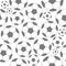 Black and white soccer seamless pattern