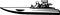 Black and White Speedboat Illustration