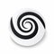 Black And White Spiral Icon - Storm Thorgerson Style