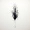 Black And White Splatter Feather Painting: Conceptual Minimalism With Darkly Romantic Illustrations