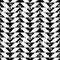 Black and white sponge print triangles geometric grunge seamless pattern, vector