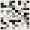 Black And White Squares Drawing With Patchwork Patterns In Sana Takeda Style