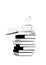 Black and white stack of books and a cup of coffe or tea on the top isolated on the white background, vertical vector