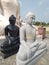 Black and white  Statues of lord gautam buddha
