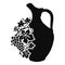 Black and white stencil - the pitcher