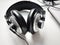 Black and white stereo headphones