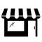 Black and White Storefront Clipart