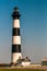 Black and white striped lighthouse at Bodie Island on the outer